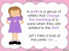 The Prefix 're-' - Year 3 and 4 Teaching Resources (slide 4/24)